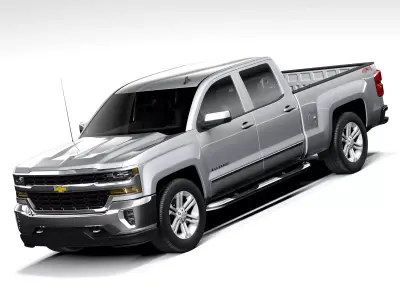 Chevrolet Silverado Double Cab 2016 3D model