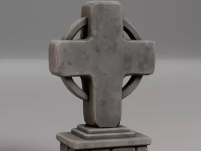 Headstone Low-poly 3D model