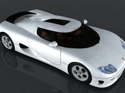 Koenigsegg CC8S Low-poly 3D model