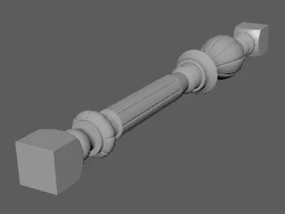 baluster two pillars 3D model