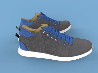 shoes wool 3D model
