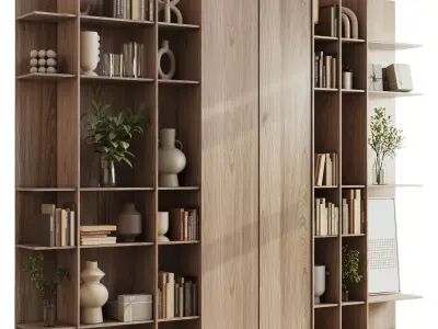 4 models for wall cabinets and decorative showcases 3D Model Collection