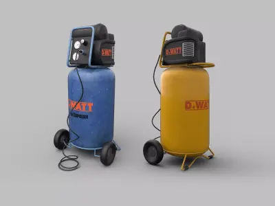 Air compressor Lowpoly Low-poly 3D model