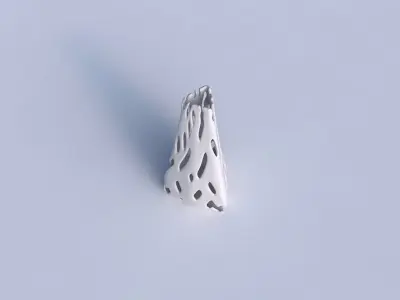 Vase puffy tipped triangle with smooth cuts 3D print model