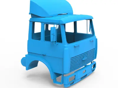 MAZ 5516 Cabin 3D print model