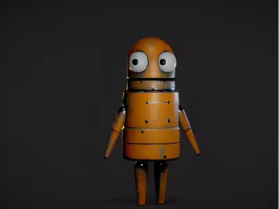 REPO   Rusty Cartoon Robot Character 3D Model Low-poly 3D model
