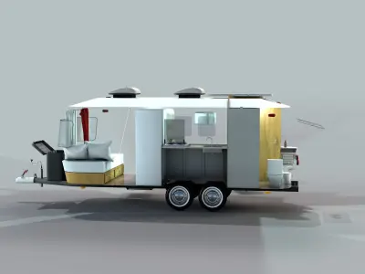 Furnished Trailer 3D model