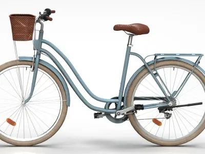 Classic city bike 3D model
