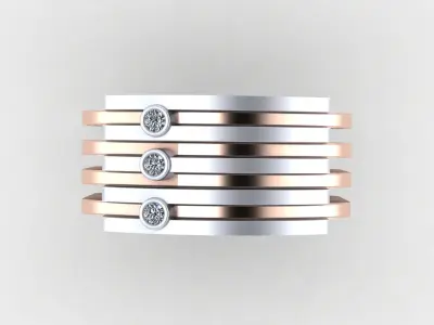 Unisex ring for men and women with stylish design  3D print model