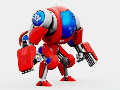 BATTLE DROID S-150  Rigged for Unreal Engine - Unity - MIXAMO 3D model