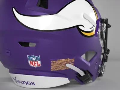 MINNESOTA VIKINGS Helmet Football NFC NORTH PBR updated 2025 3D model