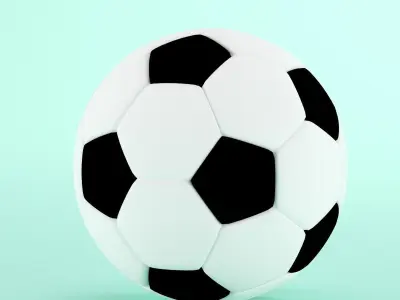 Football soccer ball 3D model 2