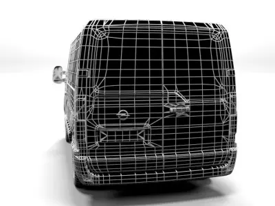 OPEL MOVANO K 2011 LOWPOLY Low-poly 3D model