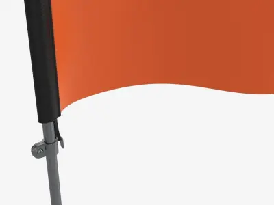 Feather type flag with weight 3D model