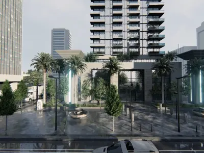 Azure Tower Exterior Design 3D model