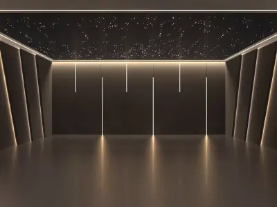 Car studio interior 3D model