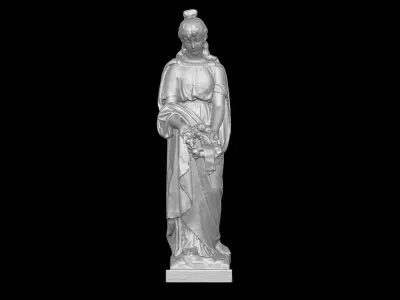 Old Funeral Sculpture Statue 3D print model