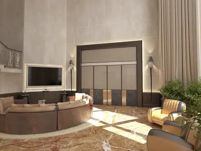 High wall sconce 3D model