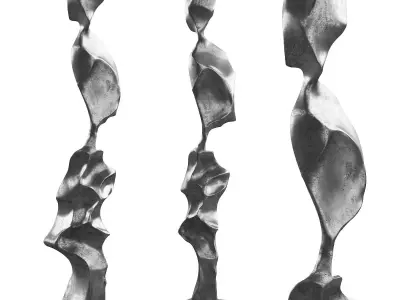 334 interior sculptures 10 abstract damaged piece of metal 01 3D model