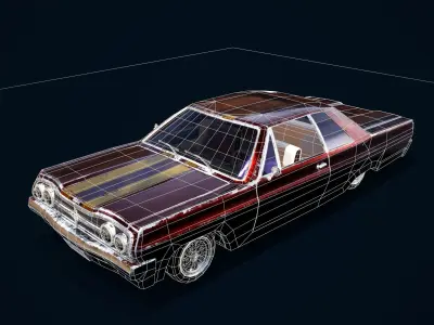 Aged Style Classic Car 3D model