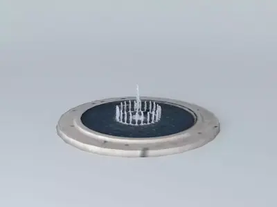 Font circular metal plate Free 3D model