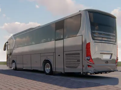 Indonesian bus Laksana All new Legacy SR1 Low-poly 3D model