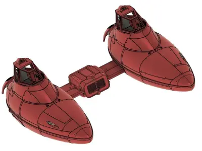 STUDIO SCALE CLOUD CAR EMPIRE STRIKES BACK 3D print model