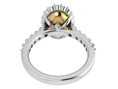 Oval Halo Ring 3693 3D print model