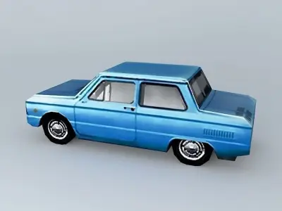 ZAZ old car Free 3D model