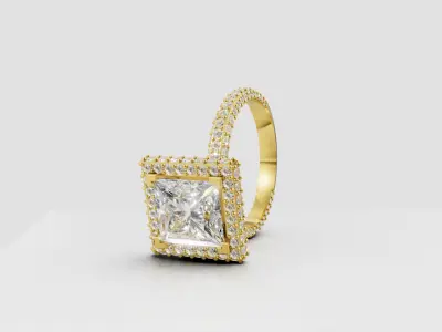 Engagement Ring 3d print model C 51 3D print model