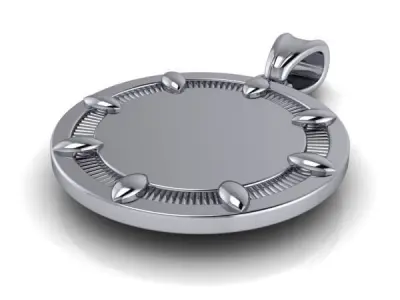 Engravable Pendant Necklace Jewelry Charm Bail 3D print model