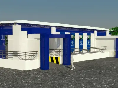 Canopy for stand for fair 3D model