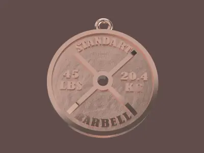 Barbell standart pendant 3D print model