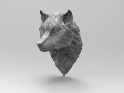 wolf head 3D model purchase