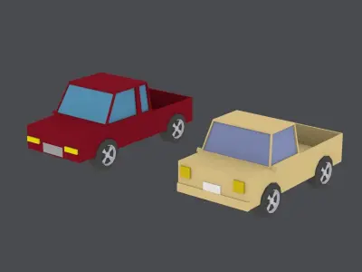 Car models Pack Low-poly 3D model