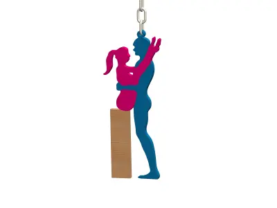 Solidworks New Adult Sex Positions Key Ring 3D print model