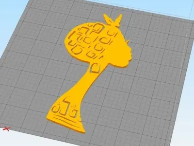 African Lady wall art Free 3D print model