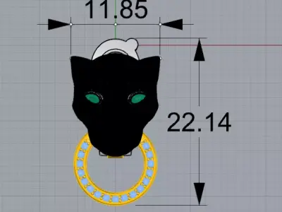 Earring Panthera 3D print model