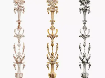 Classic carved 195 3D model