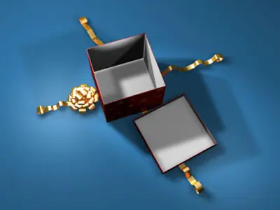 Open gift box 3D model