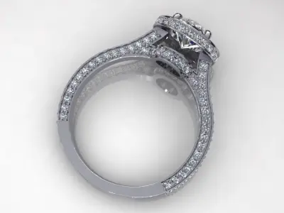 Halo Expert Diamond Ring 3D print model