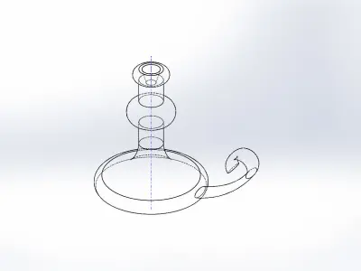 Candlestick 3D printing solidworks part 3D print model