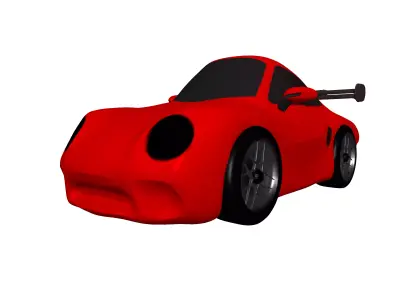 Porsche cartoon car  3D model