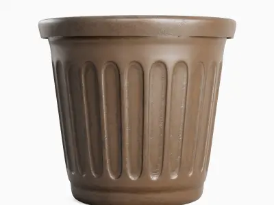 Plastic Flowerpot 01 3D model