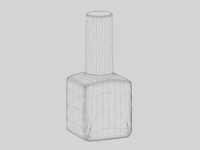 Nail Polish Bottle 01 Low-poly 3D model