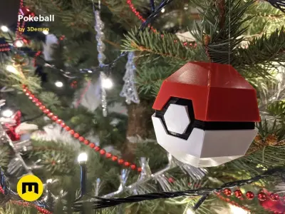Foldable Pokeball Box Decoration Free 3D print model