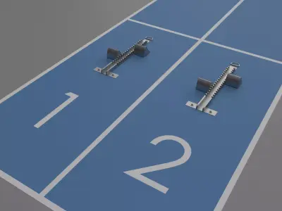 Athletics Starting Blocks 3D model