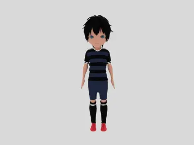 Soccer - Football  Player Low-poly 3D model shop