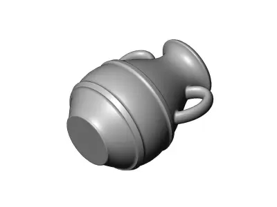 Stepped Greek vintage urn and vase 3D print model