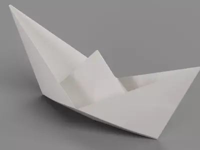 Paper Boat V1 Low-poly 3D model